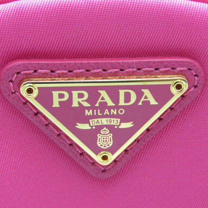 Prada 1N1867 Women's Leather,Nylon Pouch Pink