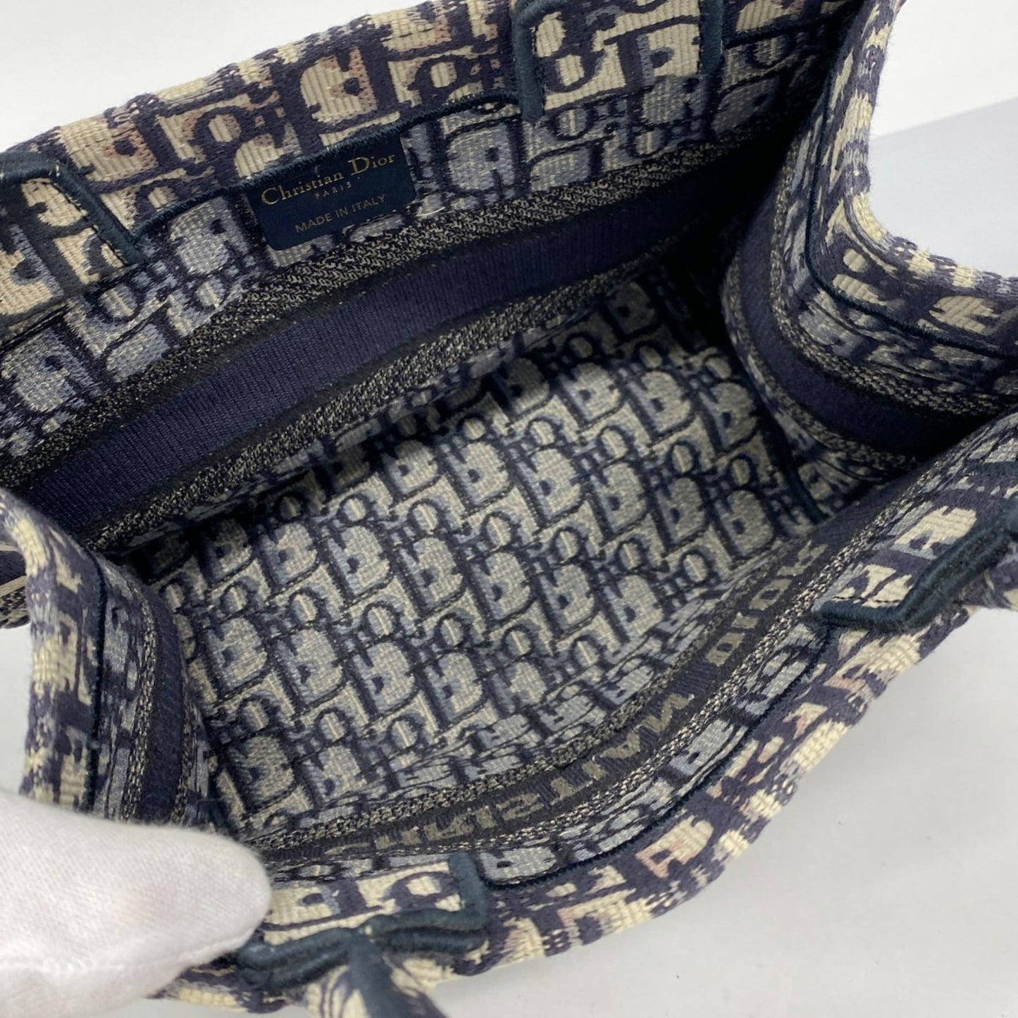 Christian Dior Navy Canvas Tote Bag ()