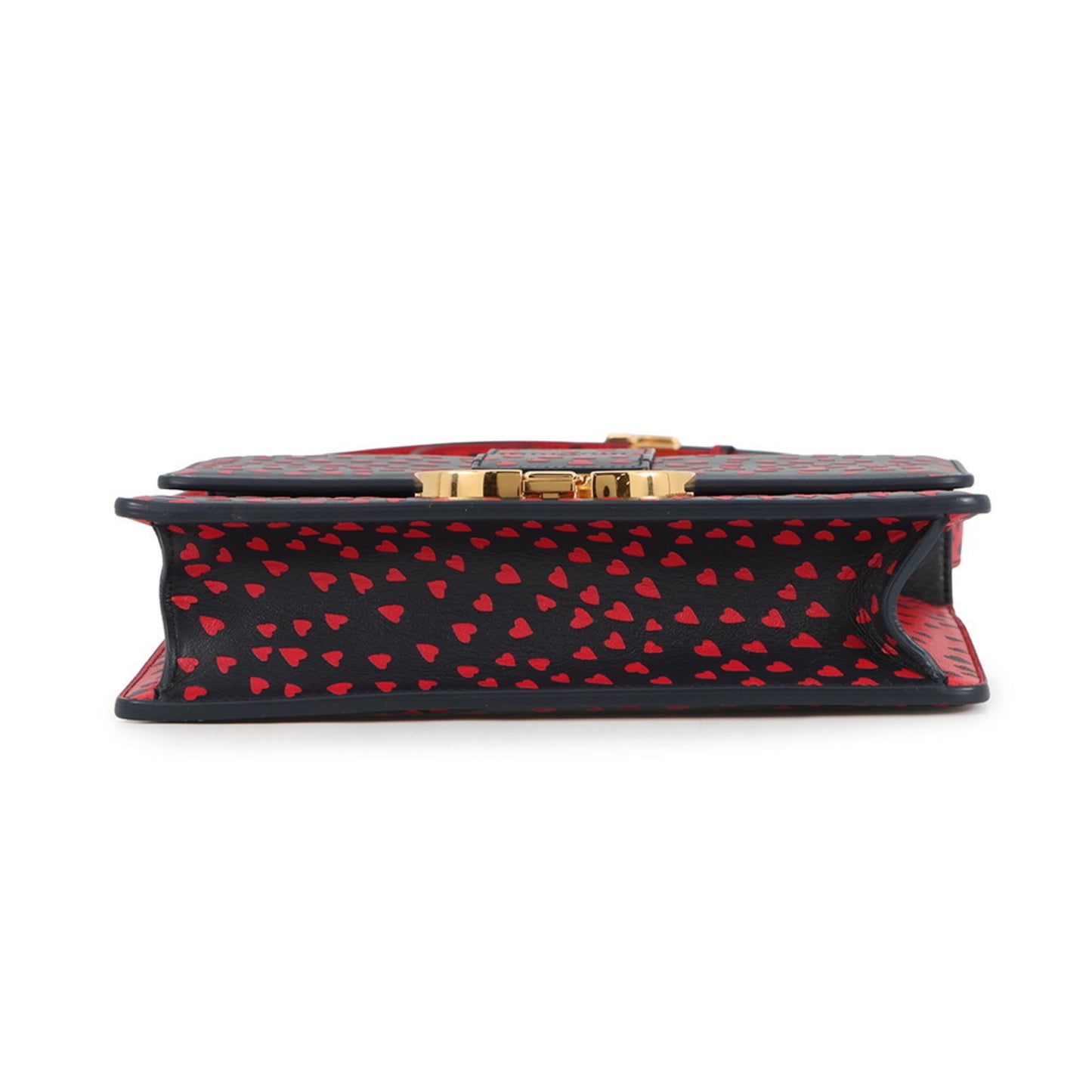 Christian Dior Navy Red Color Leather Shoulder Bag ()