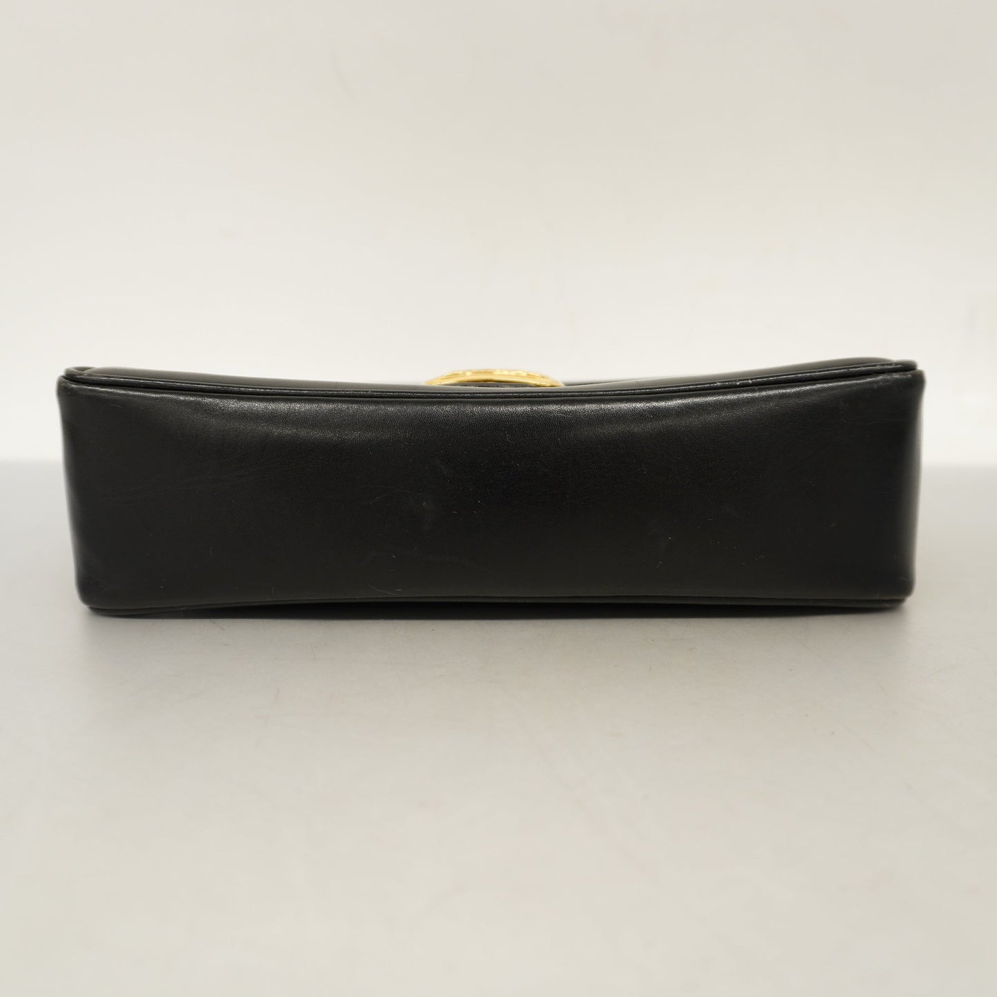 Celine  Carriage Metal Fittings Women's Leather Handbag Black