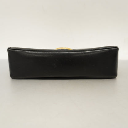 Celine  Carriage Metal Fittings Women's Leather Handbag Black