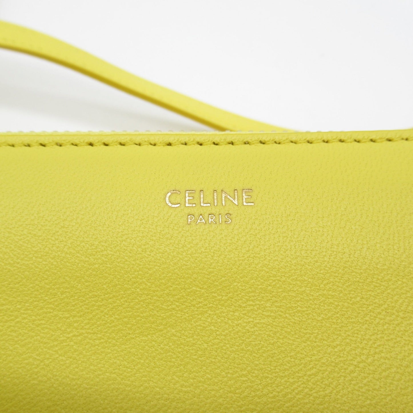 Celine Trio Shoulder Bag Yellow leather