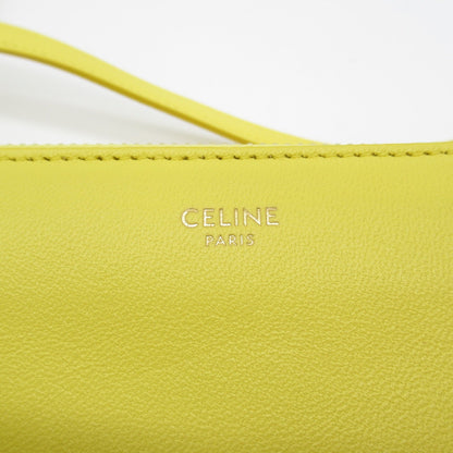 Celine Trio Shoulder Bag Yellow leather