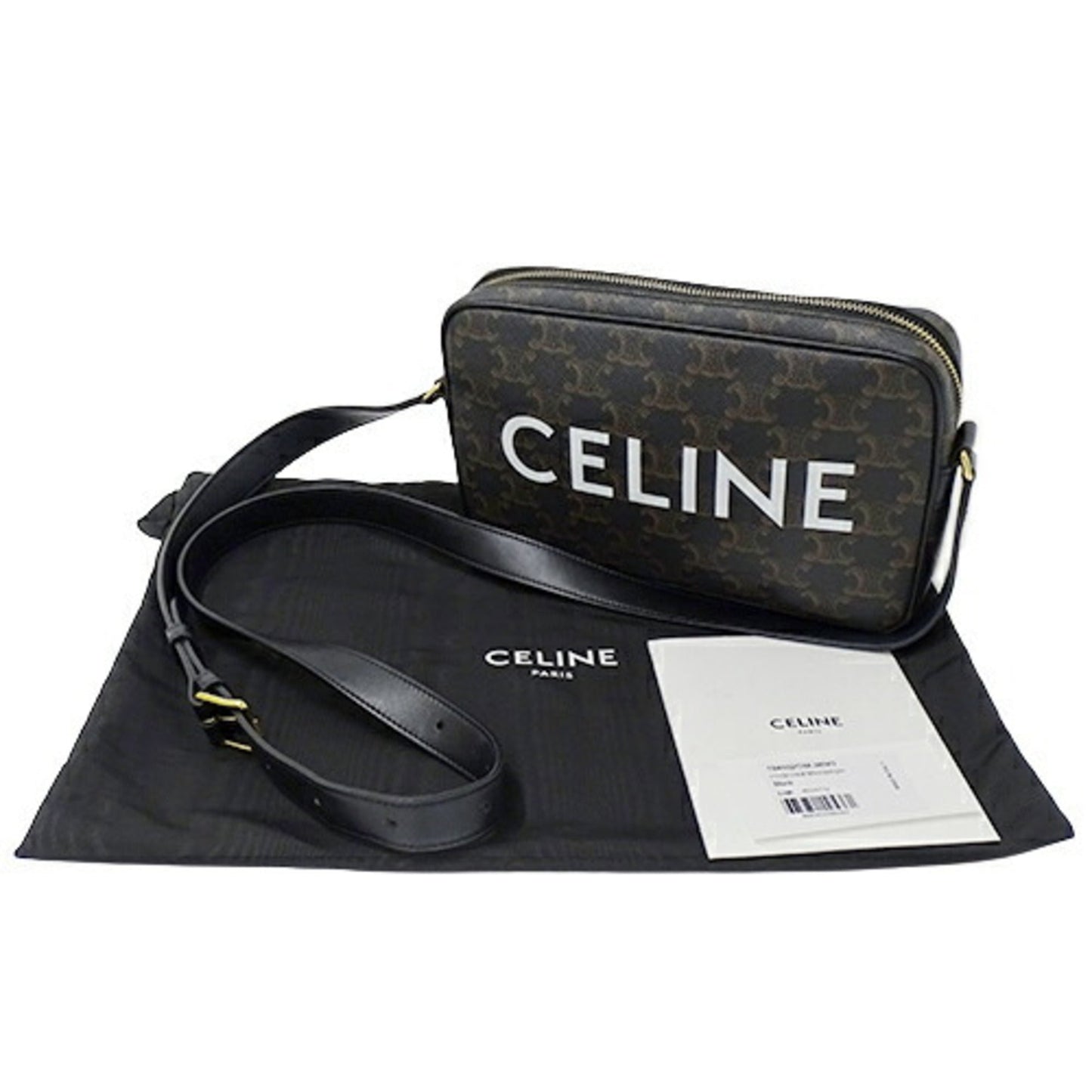 Celine bag ladies shoulder triomphe brown black