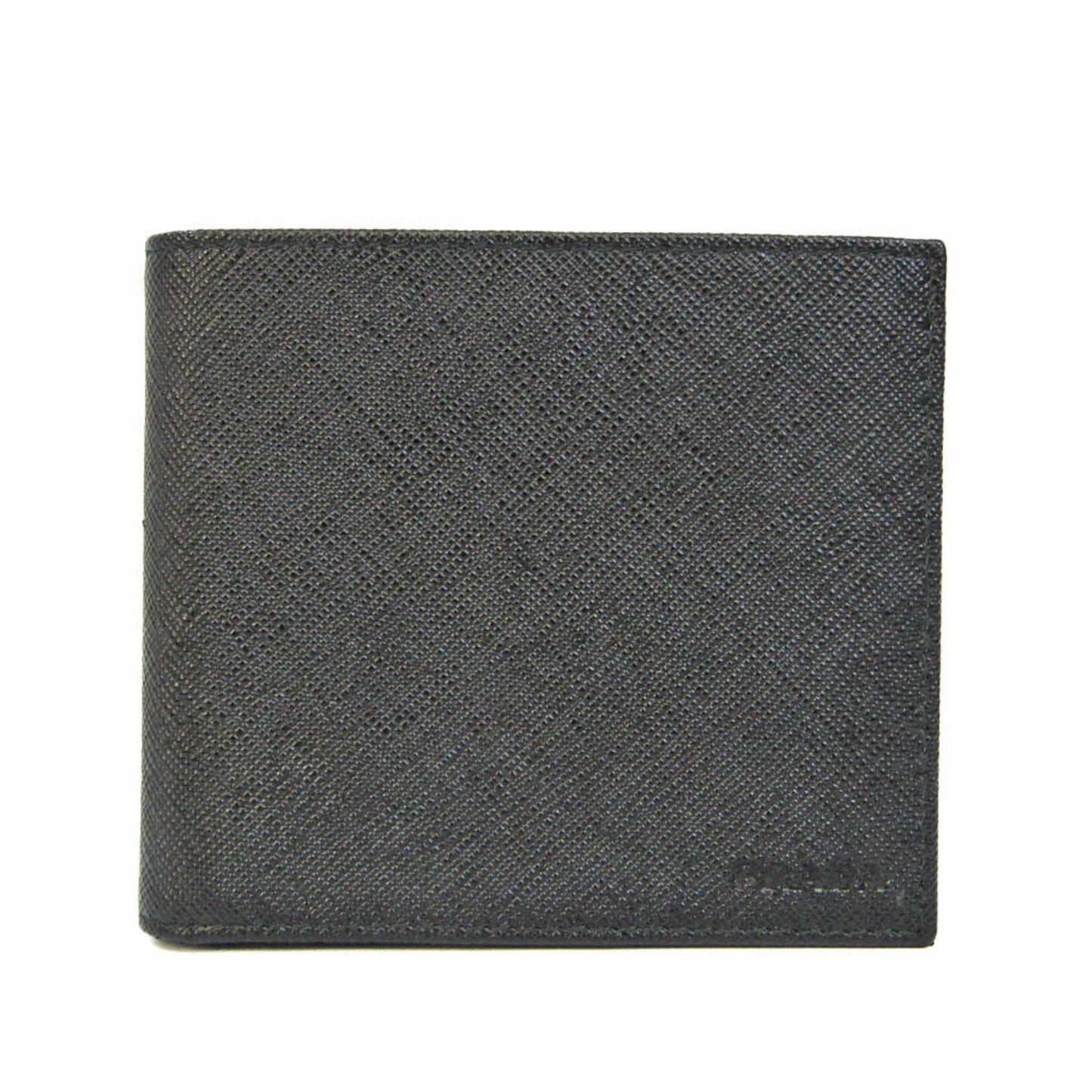 Prada Saffiano 2MO738 Men's Leather Wallet [bi-fold] Black