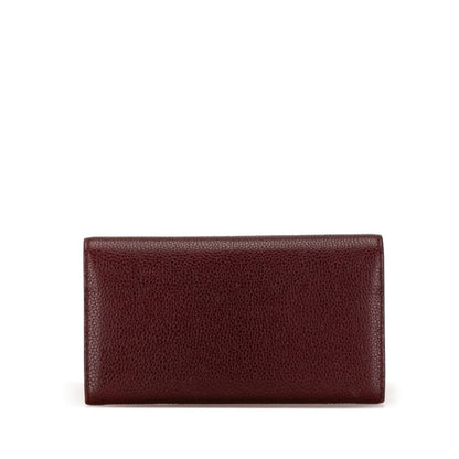 Gucci Wine Leather Long Wallet (Bi-Fold)