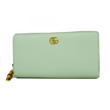 Gucci Pale Green Leather Long Wallet (Bi-Fold) ()