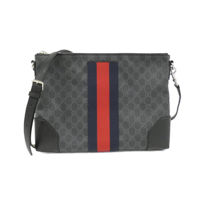 Gucci Black Gray Gg Supreme Shoulder Bag ()
