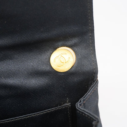 CHANEL  Shoulder Women's Satin Shoulder Bag Black
