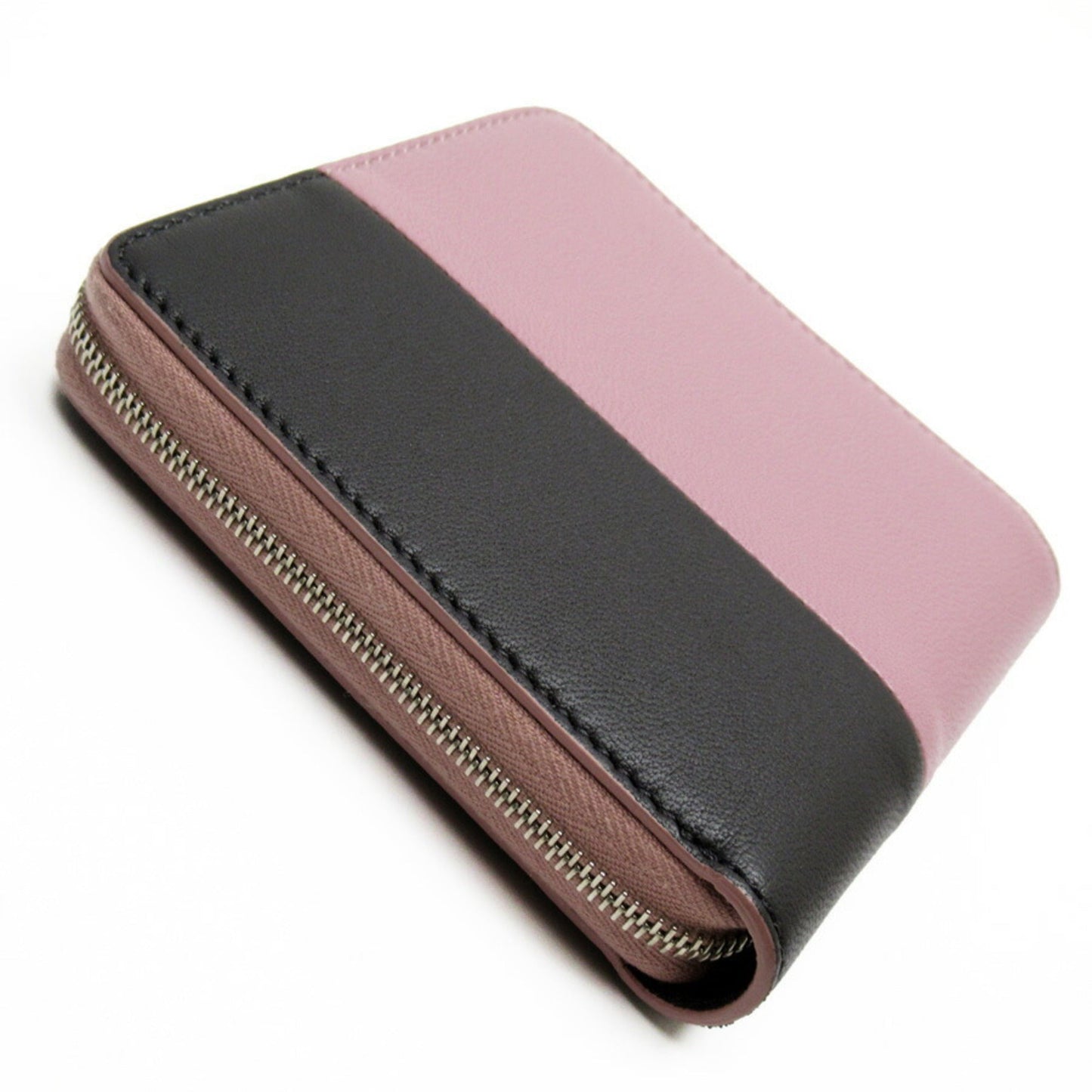 Celine Round Zipper Wallet Light Purple Leather