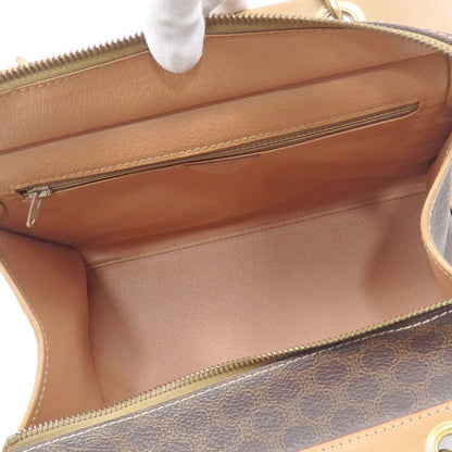 Celine Handbag Macadam Women's Brown PVC Leather