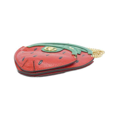 Gucci Green Red Color Leather Shoulder Bag