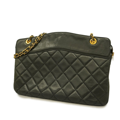 ChanelAuth  Matelasse Chain Shoulder Women's Leather Shoulder Bag Black