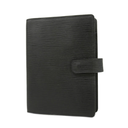 Louis VuittonAuth  Epi Planner Cover Noir Agenda MM R20042