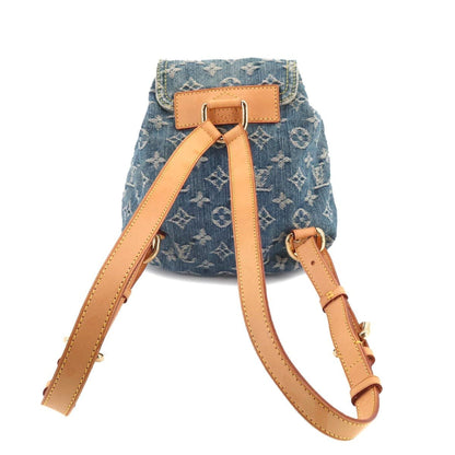 LOUIS VUITTON Monogram Denim Sac A Dos PM Backpack Rucksack Blue M95057