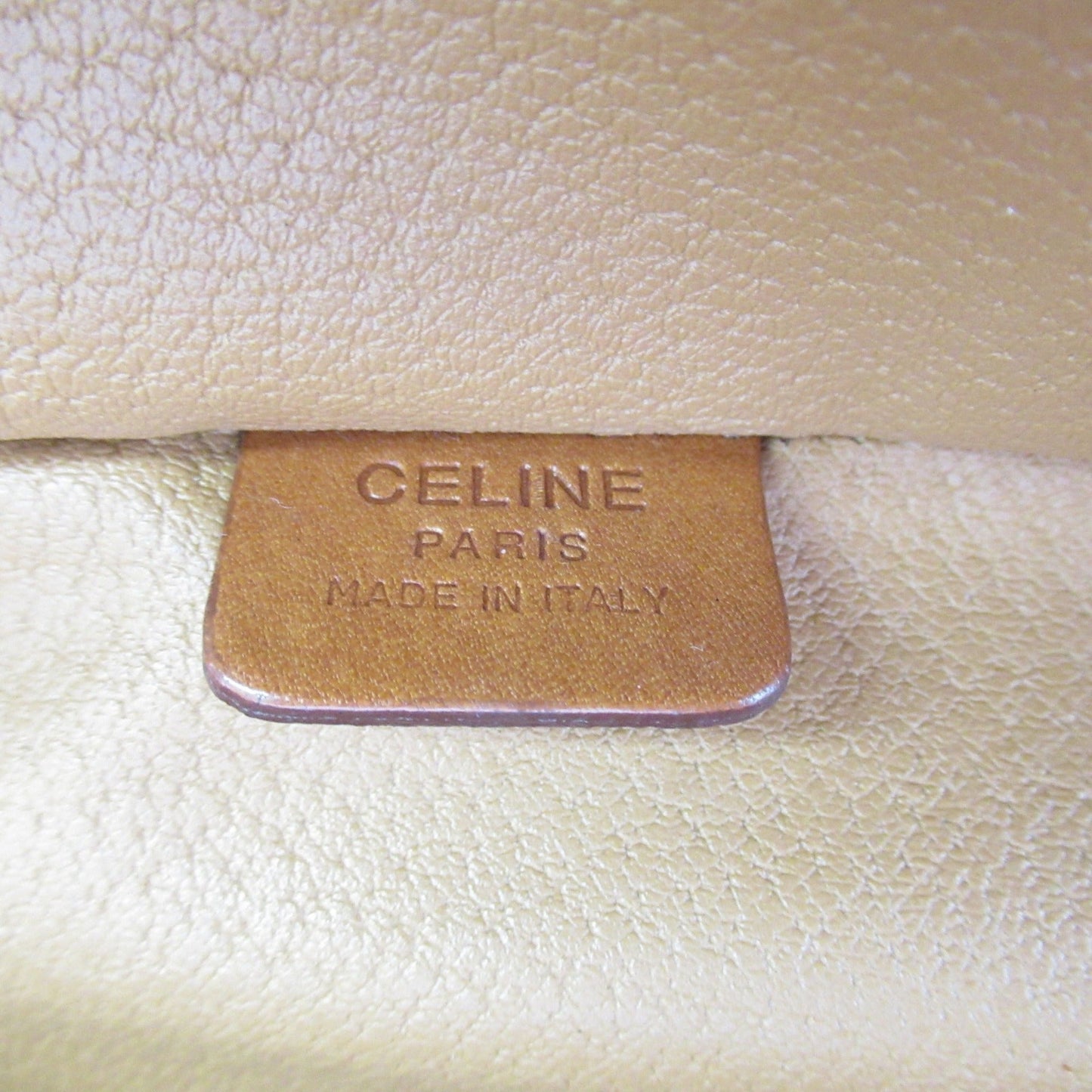 Celine Macadam vanity bag Brown PVC coated canvas