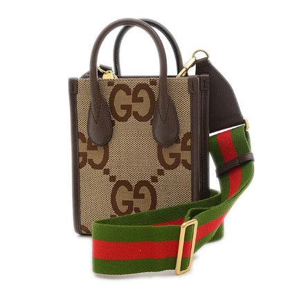 Gucci Jumbo GG 2Way Shoulder Bag Canvas Beige 699406