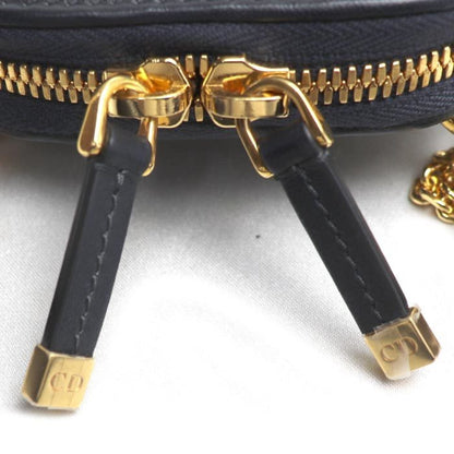 Christian Dior Navy Canvas Leather Shoulder Bag ()