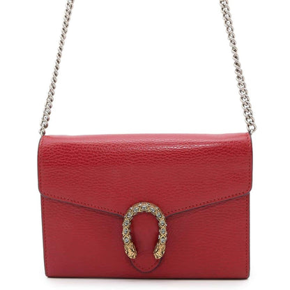 Gucci Red Color Leather Shoulder Bag ()