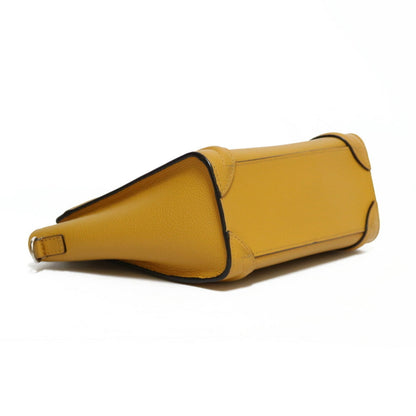 Celine Shoulder Bag Handbag Luggage Nano Yellow Ladies Leather