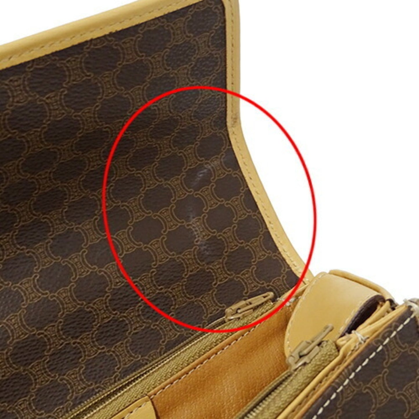 Celine Bag Ladies Handbag Macadam Circle Brown