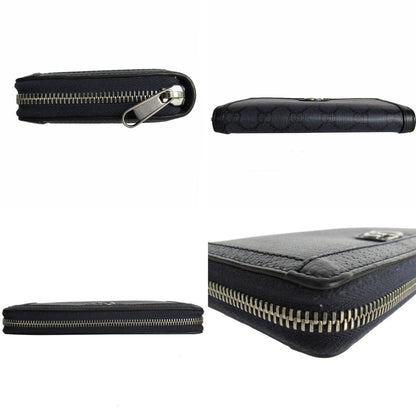Gucci Navy Gg Supreme Long Wallet (Bi-Fold)
