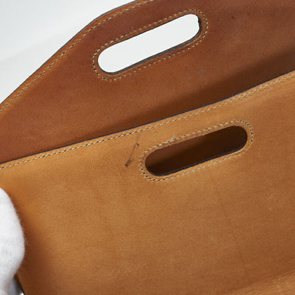 Celine Macadam Handbag Brown PVC Leather Ladies