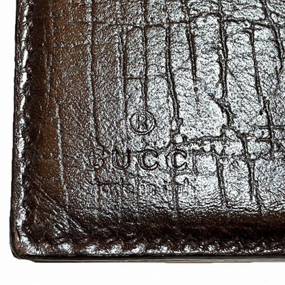 Gucci Brown Gg Supreme Leather Wallet (Bi-Fold)