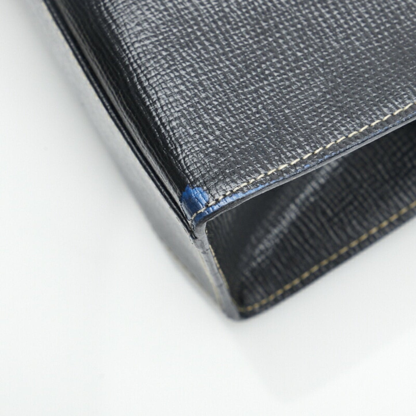 Celine tote bag shoulder black leather ladies