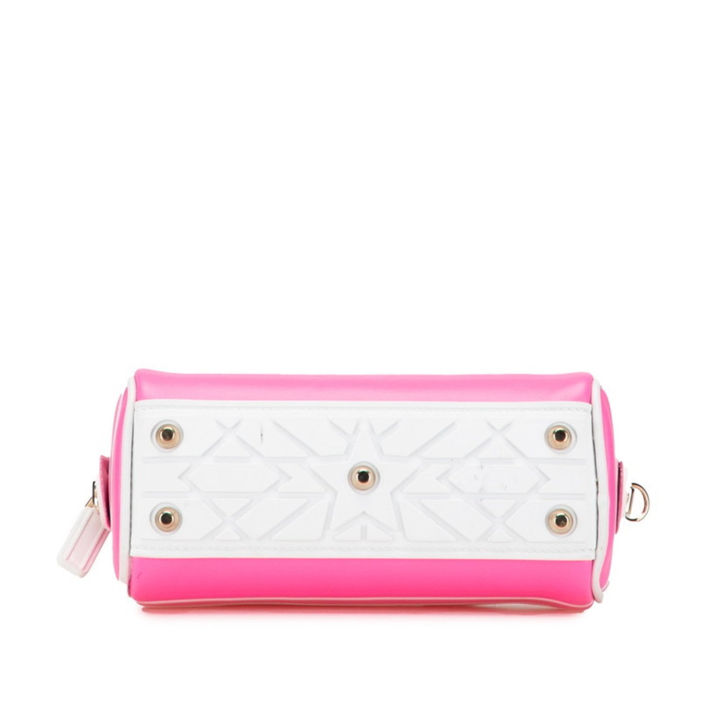 Christian Dior Pink White Leather Handbag ()