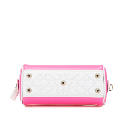 Christian Dior Pink White Leather Handbag ()