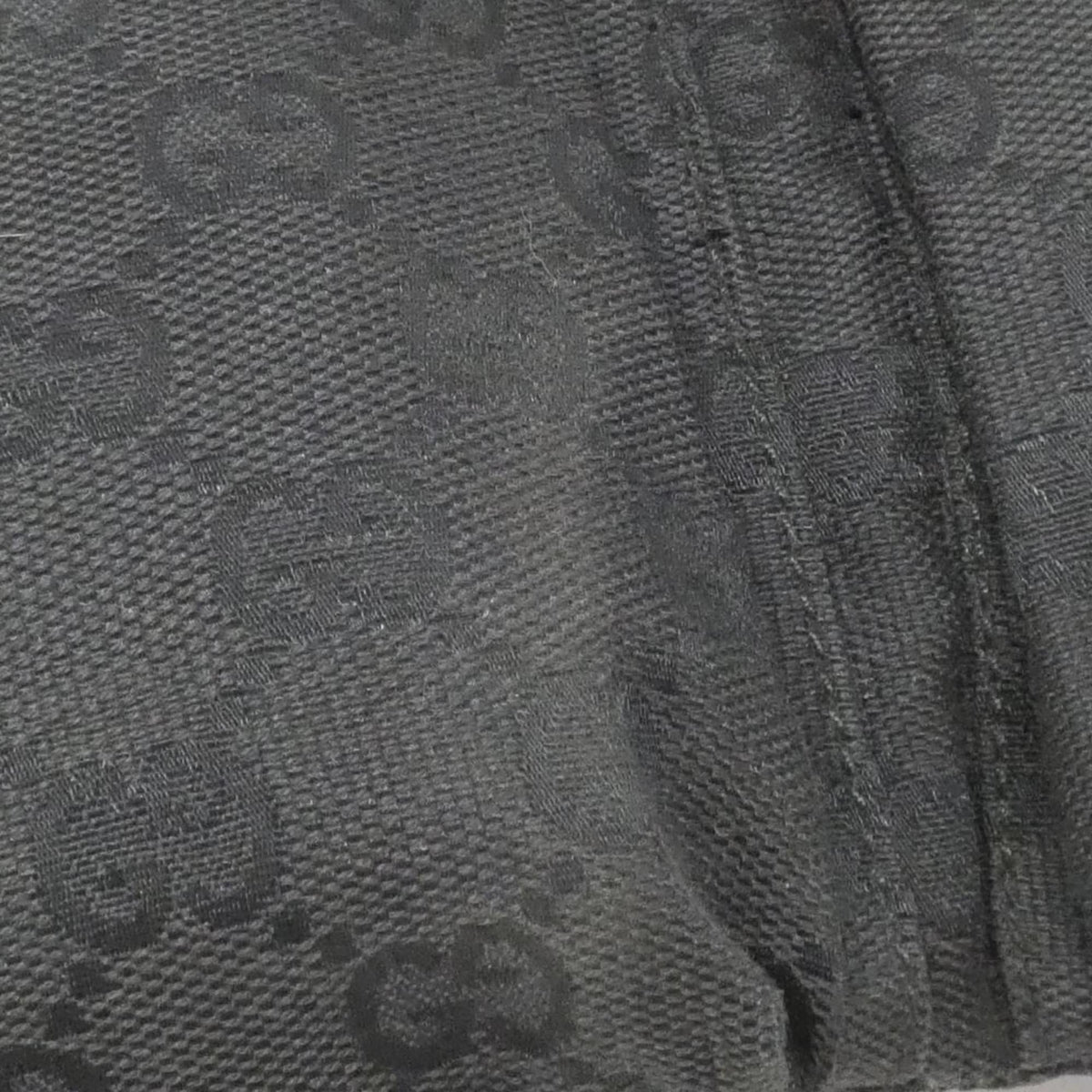 Gucci Black Gg Canvas Fanny Pack
