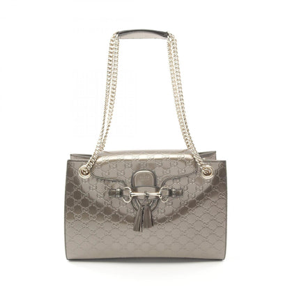 Gucci Silver Patent Leather Shoulder Bag ()