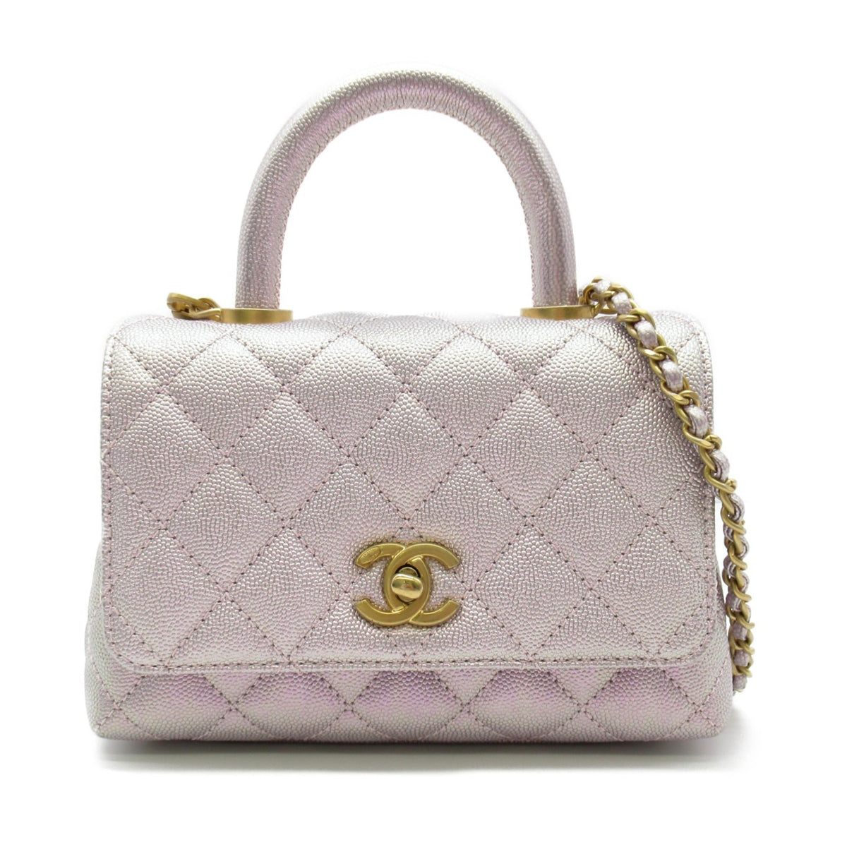 CHANEL 2wayShoulder Bag Pink Caviar Skin [Grained Calf] AS2215