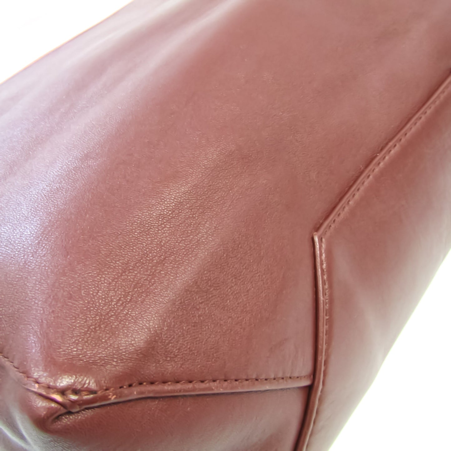 Celine Cabas Vertical 165553 Women's Leather Tote Bag Bordeaux,Pink