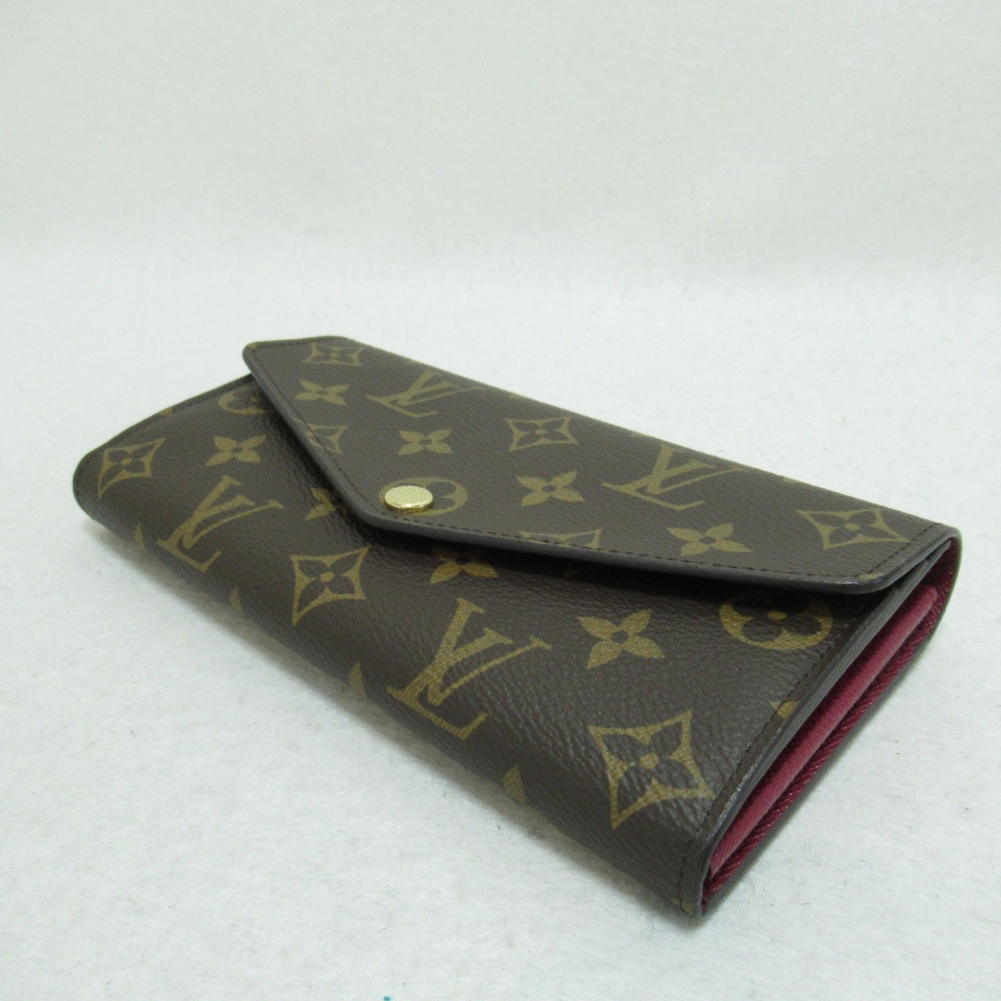 LOUIS VUITTON Portefeiulle Sarah Brown Fuschia Monogram PVC coated canvas M62234