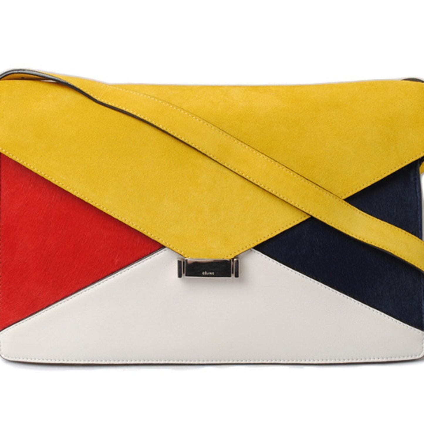 Celine shoulder bag clutch 2way Celine 171953 Yellow with yellow strap