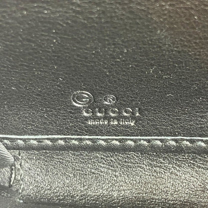 Gucci Black Leather Long Wallet (Bi-Fold)