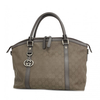 Gucci Brown Canvas Handbag ()