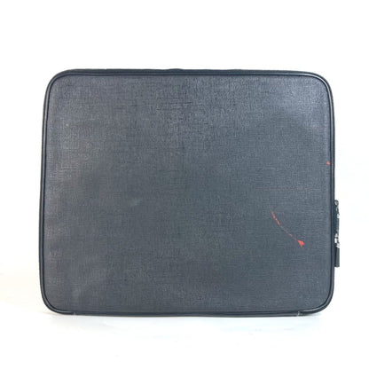 Gucci Black Pvc Leather Clutch Bag Laptop Bag