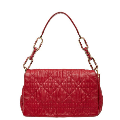 Christian Dior Red Color Leather Handbag Shoulder Bag ()