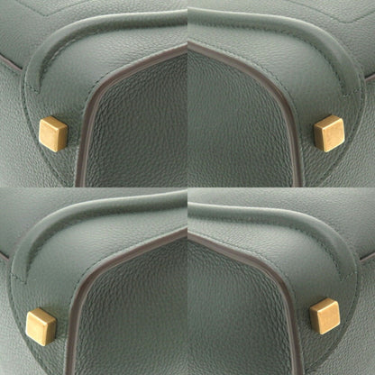 Celine Luggage Microshopper Leather Green Handbag