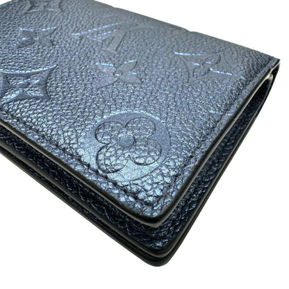 LOUIS VUITTON Portefeuil Coupe Empreinte M80151 RFID IC Chip Bifold Wallet Leather Blue Women's Men's