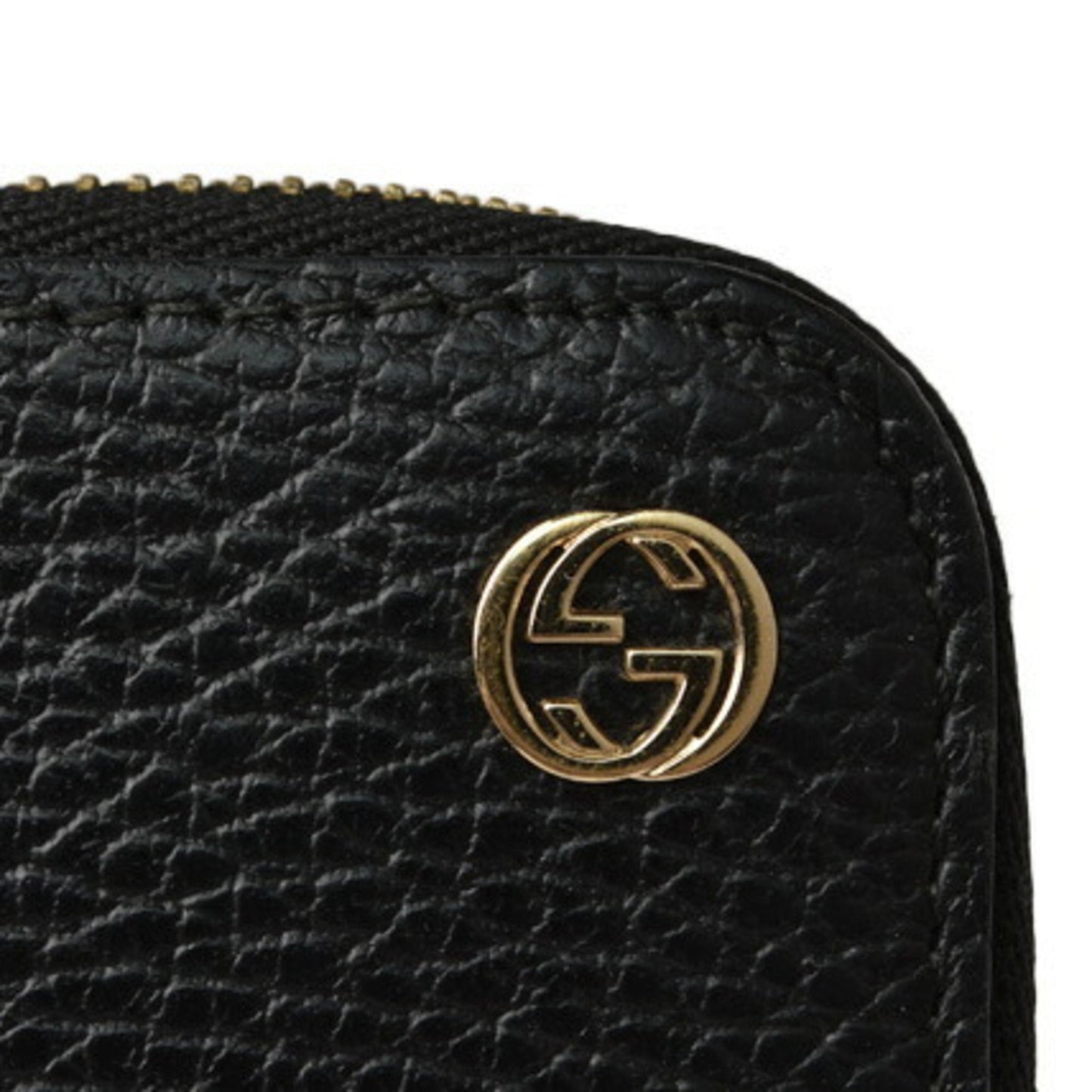 Gucci Wallet GUCCI Long Wallet/Petit Marmont Leather Black Round 449347 Outlet