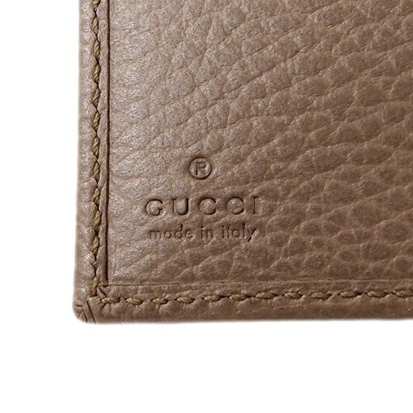 GUCCI Wallet Women's Trifold Petit Marmont Leather Pink Beige 474746