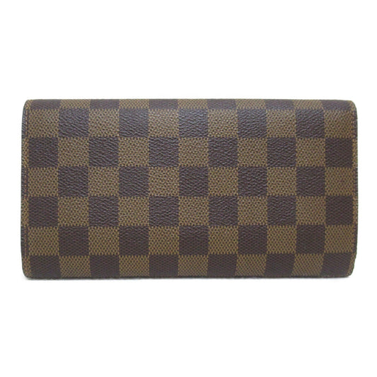 LOUIS VUITTON Porte TresorLong Wallet Brown Damier PVC coated canvas N61215