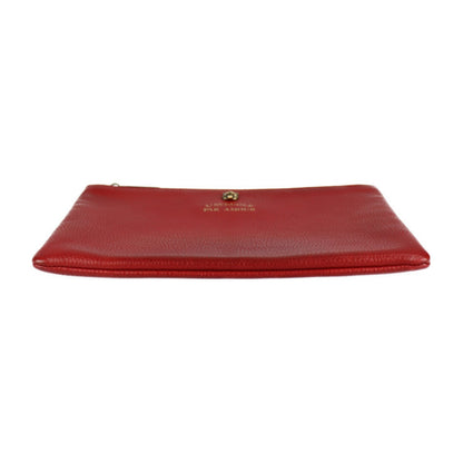 Gucci Animalier Black Red Color Leather Clutch Bag Handbag
