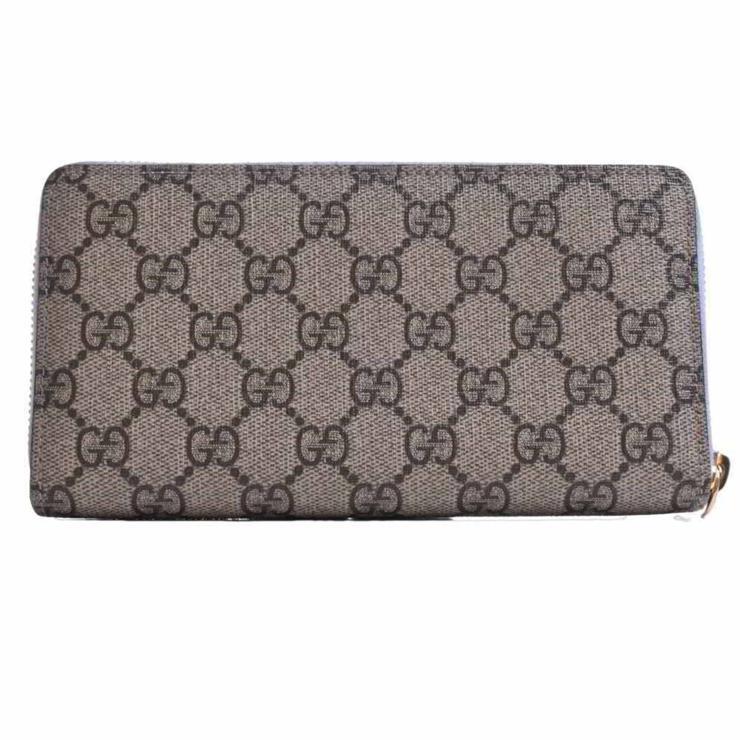 Gucci GG Supreme Marmont Zip Around Long Wallet Beige/Blue PVC Leather