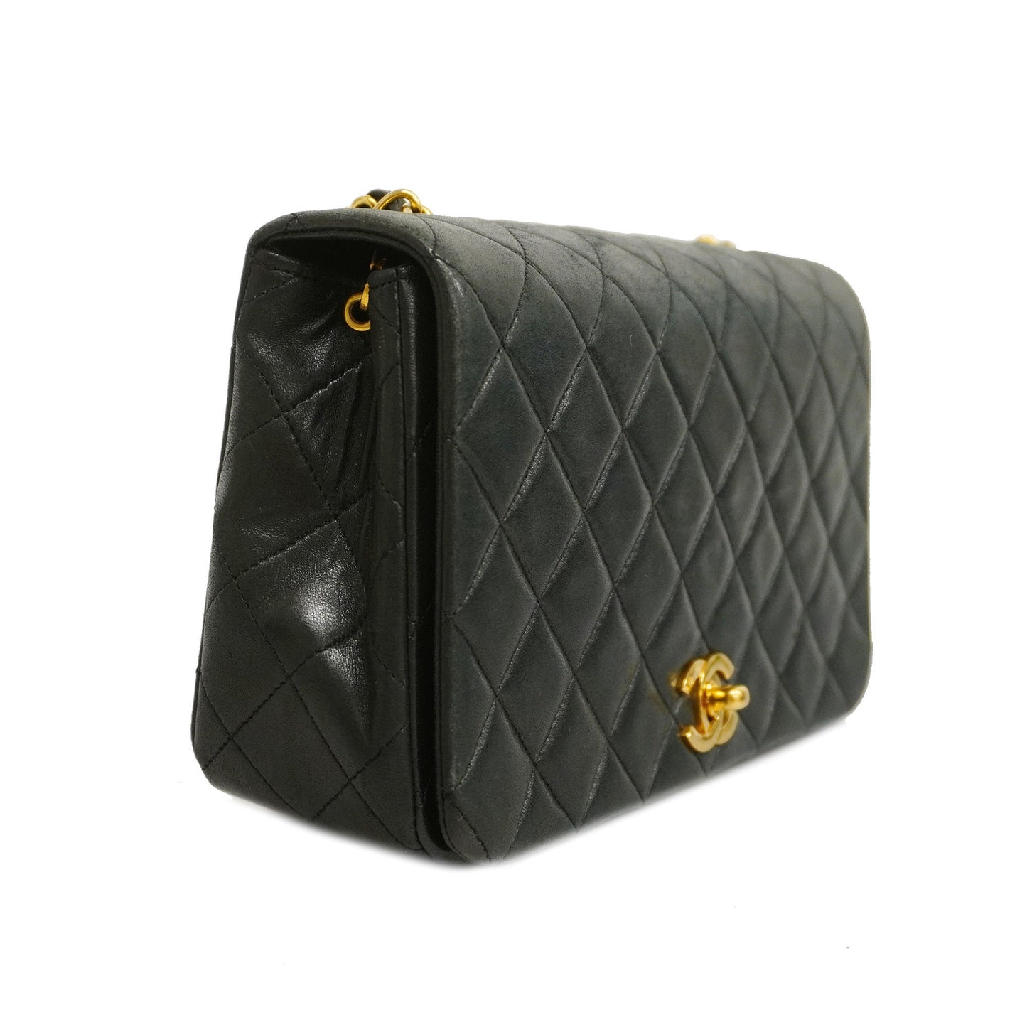 ChanelAuth  Matelasse Diana Flap Single Chain Lambskin Women's Leather Shoulder