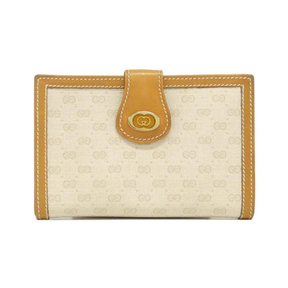 Gucci Beige Ivory Coated Canvas Wallet (Bi-Fold)